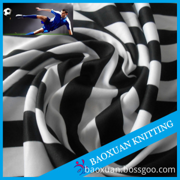 sportswear black and white stripe fabric